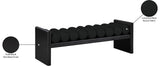 Waverly Contemporary Bench with Solid Wood Frame and Stylish Cushion Rolls for Modern Living Spaces