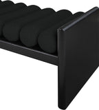 Waverly Contemporary Bench with Solid Wood Frame and Stylish Cushion Rolls for Modern Living Spaces