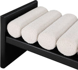 Waverly Contemporary Bench with Solid Wood Frame and Stylish Cushion Rolls for Modern Living Spaces