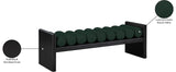 Waverly Contemporary Bench with Solid Wood Frame and Stylish Cushion Rolls for Modern Living Spaces