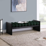 Waverly Contemporary Bench with Solid Wood Frame and Stylish Cushion Rolls for Modern Living Spaces