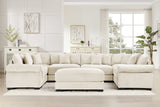 DESEO 137" Sectional Sofa with Ottoman