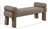 Stefano Bench - Chic Art Deco Polyester Fabric Bench for Cozy Entryway or Bedroom Seating Solution