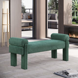 Stefano Bench - Chic Art Deco Polyester Fabric Bench for Cozy Entryway or Bedroom Seating Solution