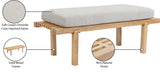 Naya Bench - Elegant Mid-Century Modern Seating for Bedroom, Foyer, or Mudroom with Natural Finish