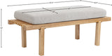 Naya Bench - Elegant Mid-Century Modern Seating for Bedroom, Foyer, or Mudroom with Natural Finish