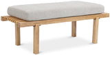 Naya Bench - Elegant Mid-Century Modern Seating for Bedroom, Foyer, or Mudroom with Natural Finish