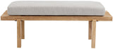 Naya Bench - Elegant Mid-Century Modern Seating for Bedroom, Foyer, or Mudroom with Natural Finish