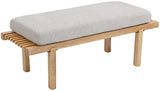 Naya Bench - Elegant Mid-Century Modern Seating for Bedroom, Foyer, or Mudroom with Natural Finish