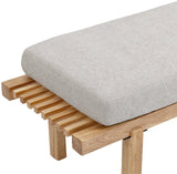 Naya Bench - Elegant Mid-Century Modern Seating for Bedroom, Foyer, or Mudroom with Natural Finish