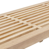 Naya Bench - Elegant Mid-Century Modern Seating for Bedroom, Foyer, or Mudroom with Natural Finish