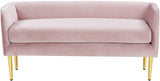 Audrey Contemporary Velvet Bench with Golden Legs – Stylish Seating for Modern Homes and Spaces