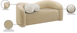 Kali Loveseat - Cozy Faux Shearling Teddy Fabric, Sturdy Eucalyptus Frame, Perfect for Any Room