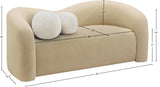 Kali Loveseat - Cozy Faux Shearling Teddy Fabric, Sturdy Eucalyptus Frame, Perfect for Any Room