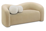 Kali Loveseat - Cozy Faux Shearling Teddy Fabric, Sturdy Eucalyptus Frame, Perfect for Any Room