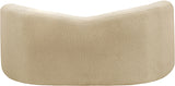 Kali Loveseat - Cozy Faux Shearling Teddy Fabric, Sturdy Eucalyptus Frame, Perfect for Any Room