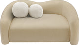 Kali Loveseat - Cozy Faux Shearling Teddy Fabric, Sturdy Eucalyptus Frame, Perfect for Any Room