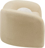 Kali Loveseat - Cozy Faux Shearling Teddy Fabric, Sturdy Eucalyptus Frame, Perfect for Any Room