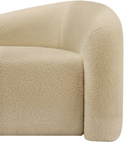 Kali Loveseat - Cozy Faux Shearling Teddy Fabric, Sturdy Eucalyptus Frame, Perfect for Any Room