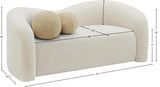 Kali Loveseat - Cozy Faux Shearling Teddy Fabric, Sturdy Eucalyptus Frame, Perfect for Any Room