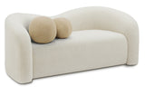 Kali Loveseat - Cozy Faux Shearling Teddy Fabric, Sturdy Eucalyptus Frame, Perfect for Any Room