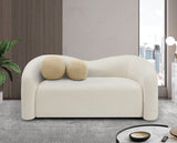 Kali Loveseat - Cozy Faux Shearling Teddy Fabric, Sturdy Eucalyptus Frame, Perfect for Any Room