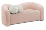 Kali Loveseat - Cozy Faux Shearling Teddy Fabric, Sturdy Eucalyptus Frame, Perfect for Any Room