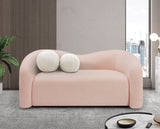 Kali Loveseat - Cozy Faux Shearling Teddy Fabric, Sturdy Eucalyptus Frame, Perfect for Any Room