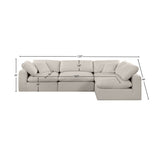 Comfy Modular Sectional Sofa - Versatile Linen Textured Design with Overstuffed Down Feather Cushions
