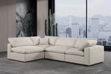 Comfy Modular Sectional Sofa - Versatile Linen Textured Design with Overstuffed Down Feather Cushions