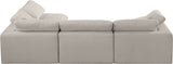 Comfy Modular Sectional Sofa - Versatile Linen Textured Design with Overstuffed Down Feather Cushions