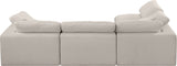 Comfy Modular Sectional Sofa - Versatile Linen Textured Design with Overstuffed Down Feather Cushions