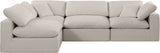 Comfy Modular Sectional Sofa - Versatile Linen Textured Design with Overstuffed Down Feather Cushions