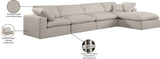 Comfy Modular Sectional Sofa in Durable Linen Fabric - Overstuffed Cushions for Ultimate Comfort