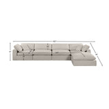 Comfy Modular Sectional Sofa in Durable Linen Fabric - Overstuffed Cushions for Ultimate Comfort