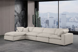 Comfy Modular Sectional Sofa in Durable Linen Fabric - Overstuffed Cushions for Ultimate Comfort