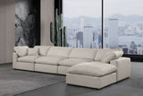 Comfy Modular Sectional Sofa in Durable Linen Fabric - Overstuffed Cushions for Ultimate Comfort