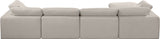Comfy Modular Sectional Sofa in Durable Linen Fabric - Overstuffed Cushions for Ultimate Comfort