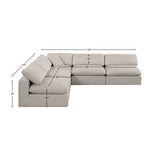 Comfy Modular Sectional - Luxurious Linen Fabric with Overstuffed Cushions for Ultimate Comfort and Style
