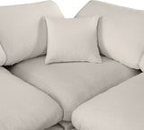 Comfy Modular Sectional - Luxurious Linen Fabric with Overstuffed Cushions for Ultimate Comfort and Style