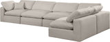Comfy Modular Sectional Sofa in Rich Beige with Overstuffed Cushions for Ultimate Comfort & Style