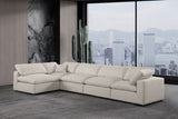 Comfy Modular Sectional Sofa in Rich Beige with Overstuffed Cushions for Ultimate Comfort & Style