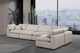 Comfy Modular Sectional Sofa in Rich Beige with Overstuffed Cushions for Ultimate Comfort & Style
