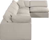 Comfy Modular Sectional Sofa in Rich Beige with Overstuffed Cushions for Ultimate Comfort & Style