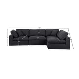 Comfy Modular Sectional Sofa - Versatile Linen Textured Design with Overstuffed Down Feather Cushions