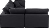 Comfy Modular Sectional Sofa - Versatile Linen Textured Design with Overstuffed Down Feather Cushions