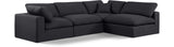 Comfy Modular Sectional Sofa - Versatile Linen Textured Design with Overstuffed Down Feather Cushions
