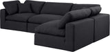 Comfy Modular Sectional Sofa - Versatile Linen Textured Design with Overstuffed Down Feather Cushions