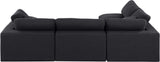 Comfy Modular Sectional Sofa - Versatile Linen Textured Design with Overstuffed Down Feather Cushions