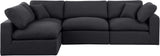 Comfy Modular Sectional Sofa - Versatile Linen Textured Design with Overstuffed Down Feather Cushions